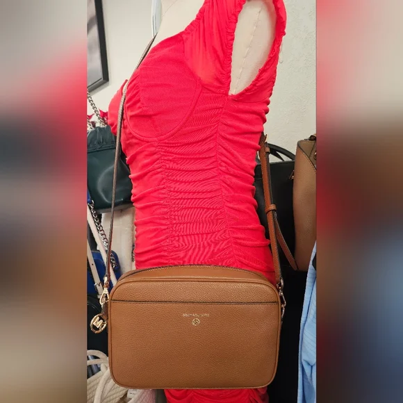 Michael Kors Brown Leather Crossbody Bag - Picture 2 of 3
